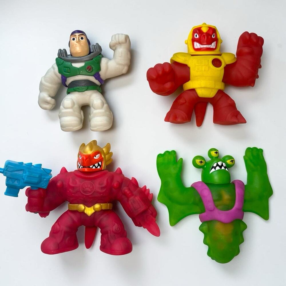 Heroes of Goo Jit Zu Figures Lot Buzz Lightyear Monsters Stretchy Squishy Toy